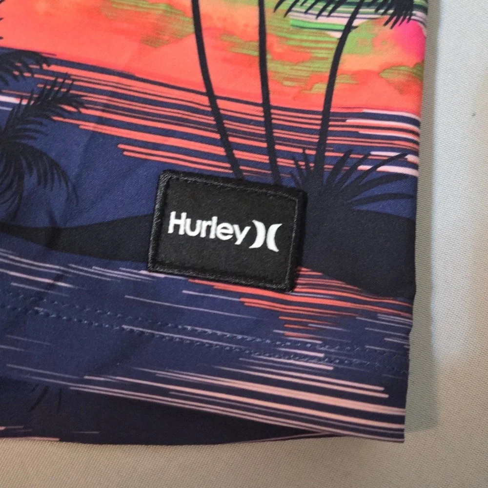 NEW Hurley Board Shorts Mens 30 Phantom Eco Weekender Tropical Sunset Palm Tree